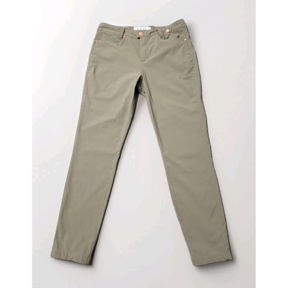 ACAI Women's 30P Petite Khaki Outdoor Skinny Pants Hiking Walking Stretch